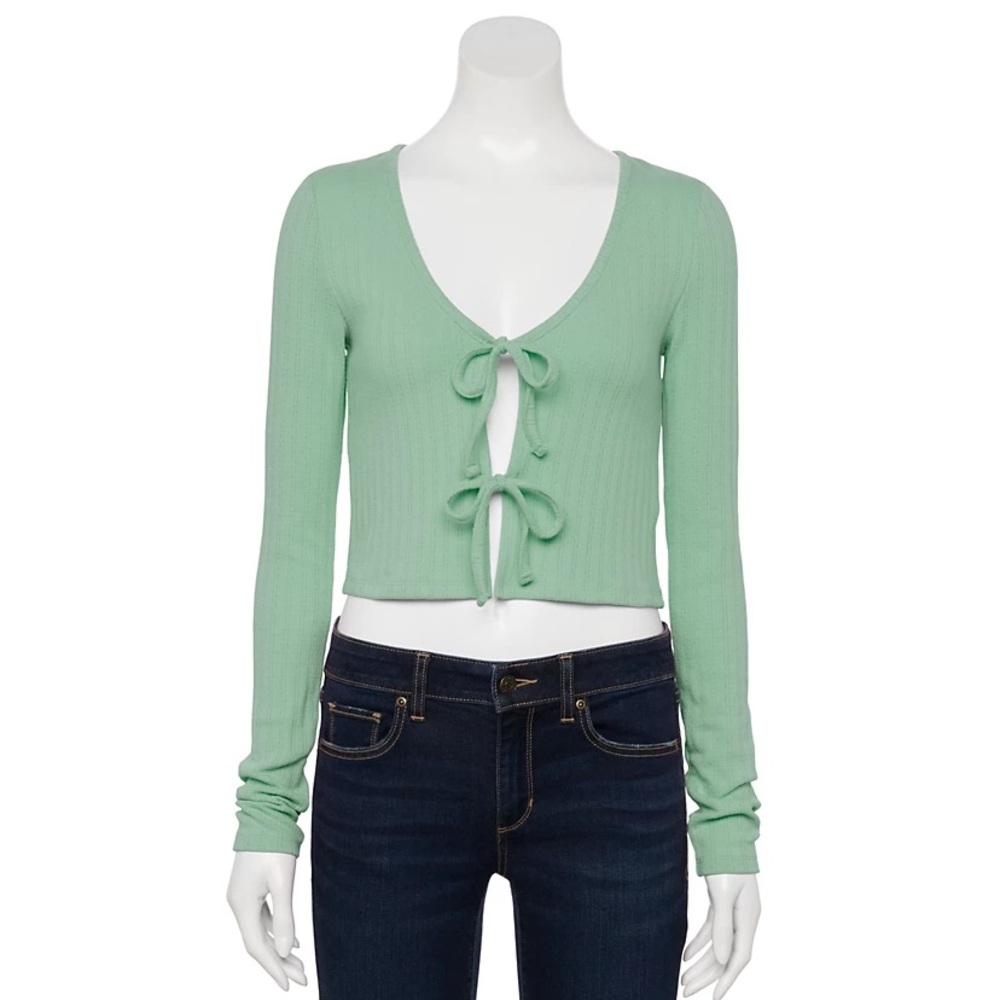Green cardigan